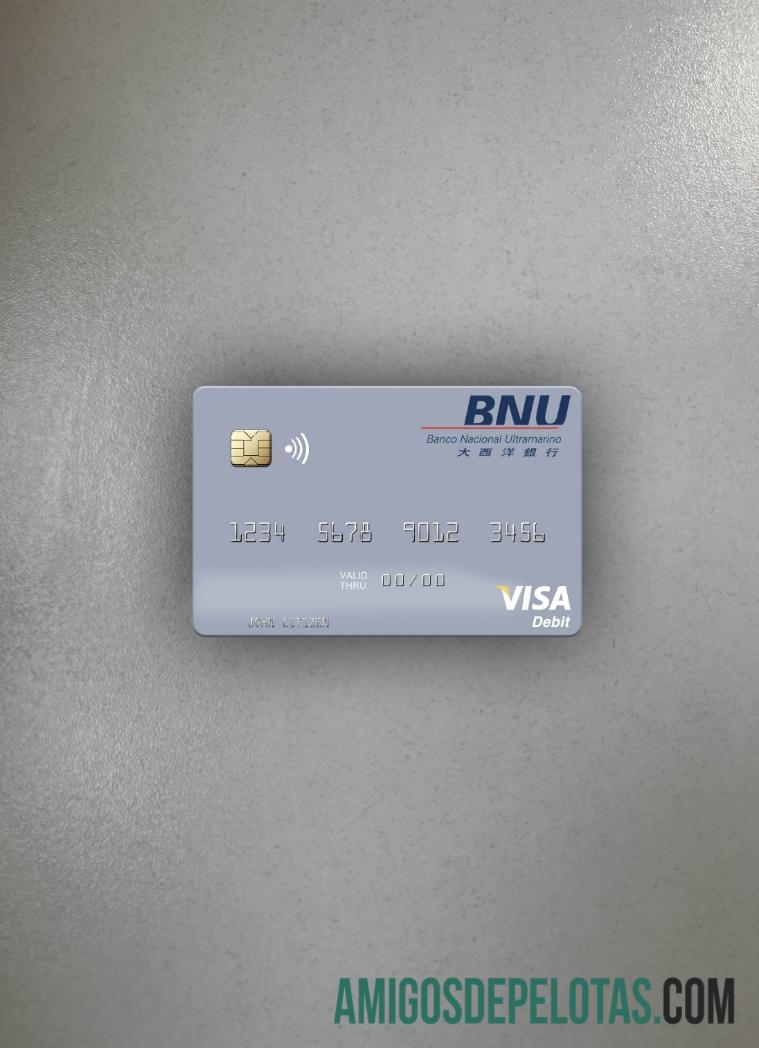 Timor Leste Banco Nacional Ultramarino Building Visa Debit Card Photolook Front exemplo real